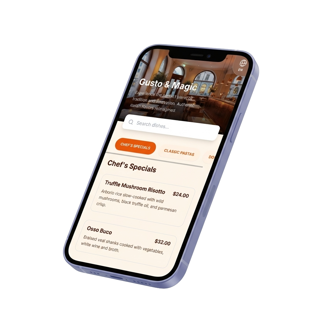 MenuGenie Mobile Interface